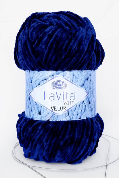LaVita Yarn Velur Baby Velvet Yarn Amigurumi Πλεκτό στο χέρι Σπάνιο Taka Yarn (5301-DARK BLUE)