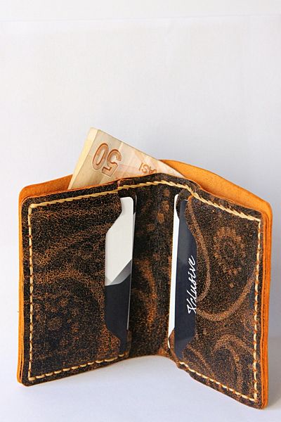 Argentum Look Handmade Patterned Genuine Leather Wallet - Al-czd004