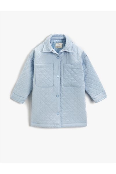 Koton Quilted Shirt Jacket Long Sleeve Double Pocket
