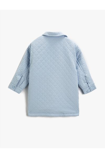 Koton Quilted Shirt Jacket Long Sleeve Double Pocket