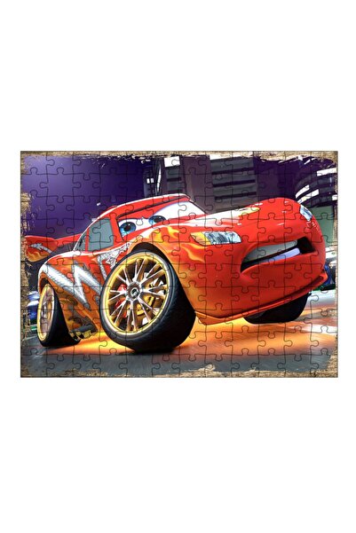 Bedeko Ahşap Mdf Puzzle Yapboz Arabalar Şimşek Mcqueen 120 Parça 25*35 Cm