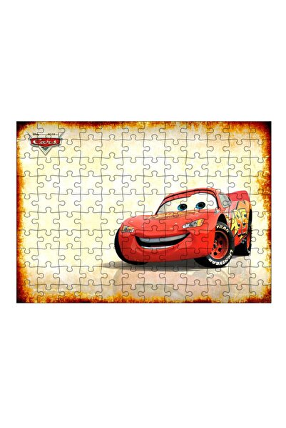 Bedeko Ahşap Mdf Puzzle Yapboz Arabalar Şimşek Mcqueen 120 Parça 25*35 Cm