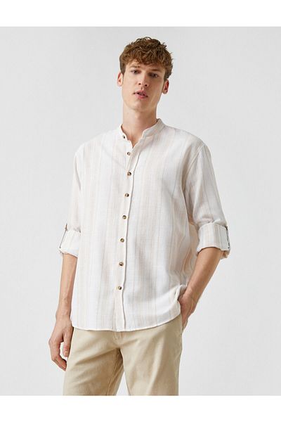 Koton Magnificent Collar Striped Shirt