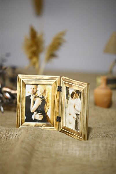 HanemGrup Ahşap Dikey 10x15 Cm Menteşeli Fotoğraf Çerçevesi-natural