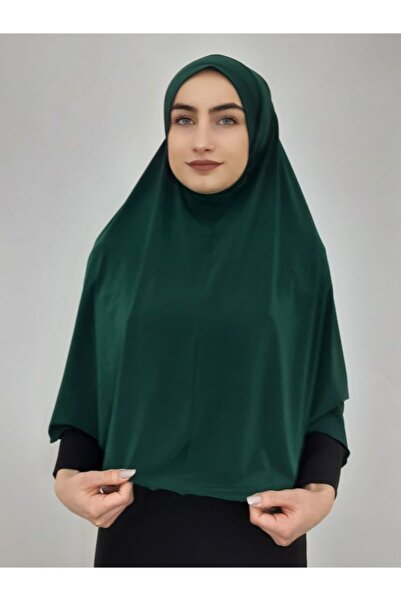 R&S modibone Tek Parca Pratik Büyük Hazır Esarp Hijap Zümrüt Renk Namaz Örtüsü