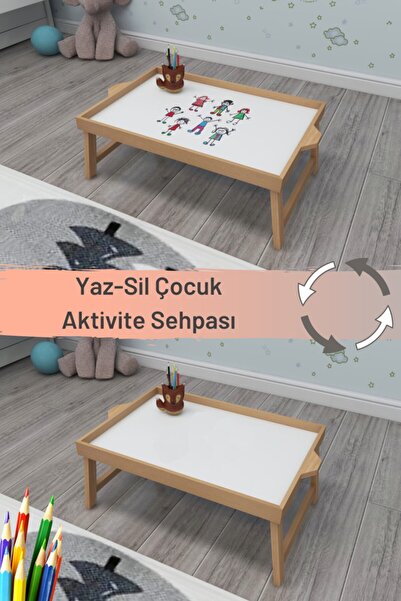 eryatex Çocuk Aktivite Sehpası Yaz-sil Çocuk Oyun Masası Çocuk Yemek Sehpası ...
