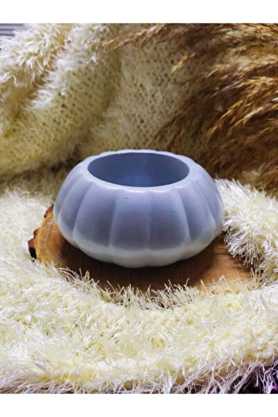 E.M.S AVM Gri Kabak Saksı Kaktüs Ve Sukulent Saksısı Menekşe Saksısı Büyük Bo...