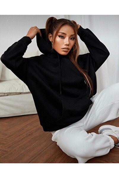 LOUİSA Φούτερ πεταλούδα με μαύρη κουκούλα