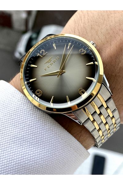 FERRO Steel Men's Watch + Bracelet Gift