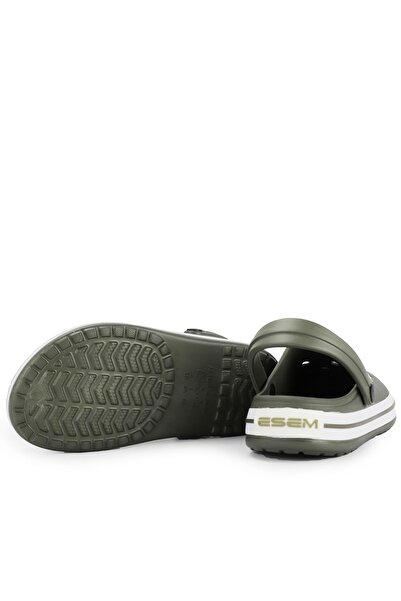 Esem Χακί Λευκές Γυναικείες Παντόφλες Loop