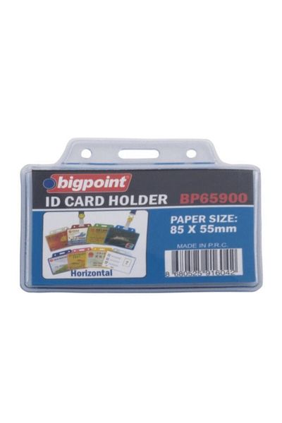 Bigpoint حقيبة بطاقات أفقية شفافة 85x55 ملم