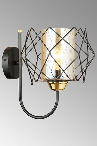 SONSUZ AYDINLATMA&AVİZE Black Arenda Upward Facing Modern Sconce