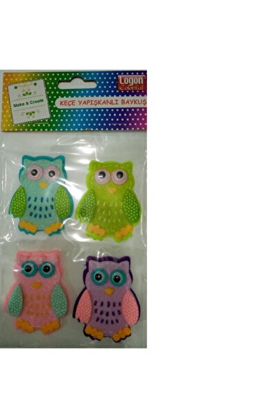 Logon Keçe Yapışkanlı Baykuş Desenli