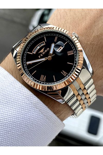 FERRO Original Steel Men's Watch + Bracelet Gift