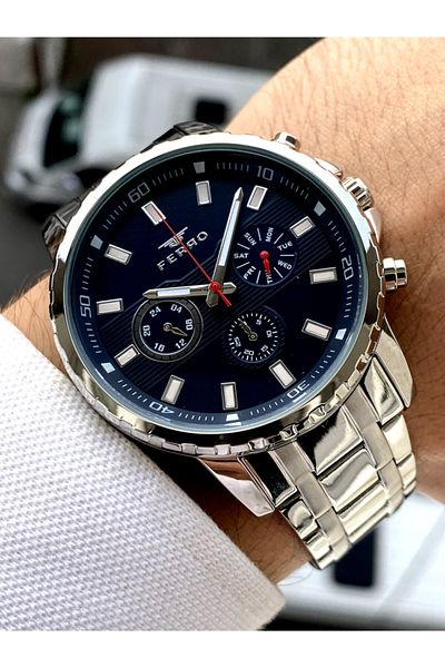 FERRO Original Steel Men's Watch + Bracelet Gift