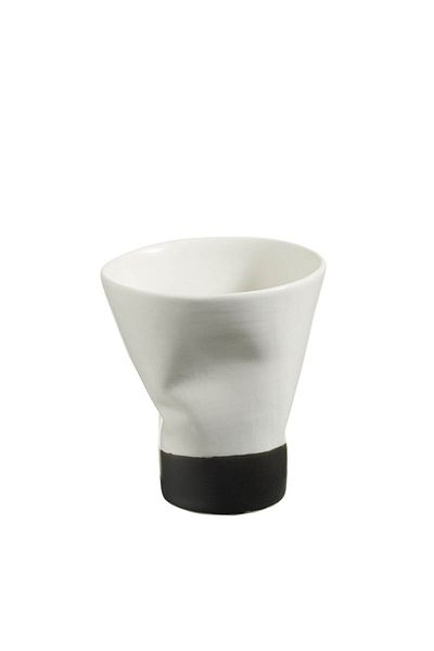 Kütahya Porselen Crash 2-Person Espresso Coffee Set Cream/Black