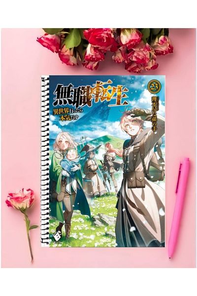 detayminant Mushoku Tensei Anime Notebook 1 Piece Special Design A4 Size 21*29 Cm Wired Lined Notebook