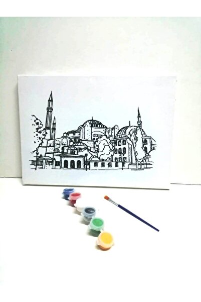 Hayal Sepeti Resimli Tuval Boyama Ayasofya Cami 25x35cm