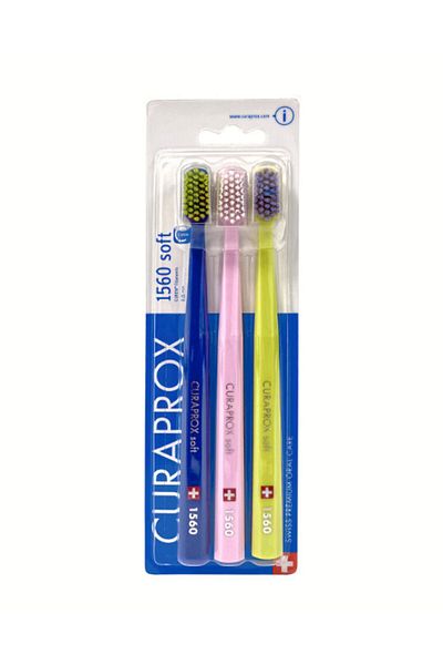 Curaprox 1560 Super Soft Toothbrush 3 Pieces