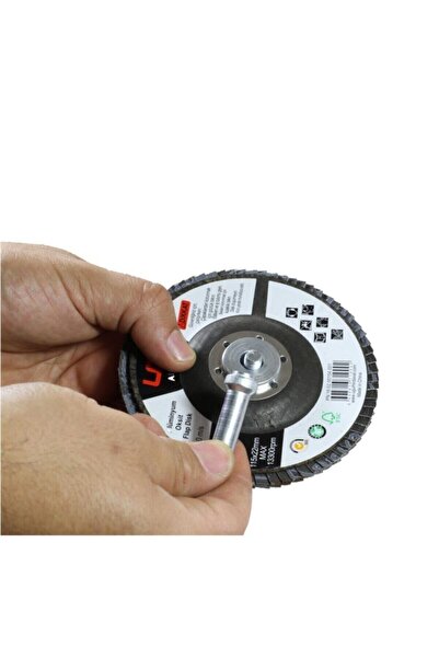 UGR Metal Ahşap Flap Disk Zımpara115mm Set Matkap Aparatı Dahil