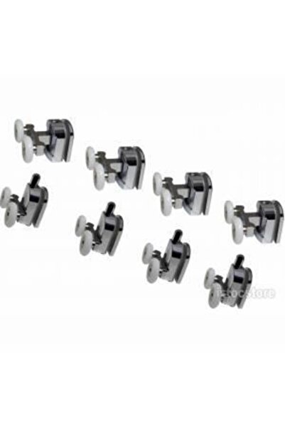 Genel Markalar Cam Duş Kabin Tekerleği 8'li Rulman Set Duşakabin Tekerlek Takımı Süper 1.plastik Kromaj Metal Ayak