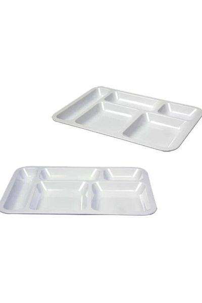 İstoç Türk 2 Pieces 5 Compartment Unbreakable Table Dish Dinner Plate