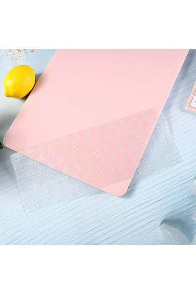 NovStrap Apple MacBook Air 2020 13 Inch M1 A2337 Compatible Turkish Q Keyboard Slim Transparent Keyboard Protective Case.
