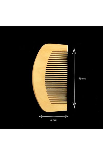Aker Hediyelik Macrame Comb Comb Wooden 1 Piece Comb Oval Natural Wooden Combs Twist Rope Combs