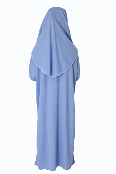 ZEHRANAZ NAMAZ ELBİSESİ Gök Mavisi Çocuk Fermuarsız Namaz Elbisesi 5/8 yaş