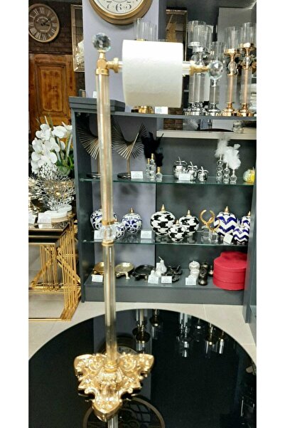 Santara حامل ورق التواليت ذو الساق المعدنية الفاخرة من Avangard Gold