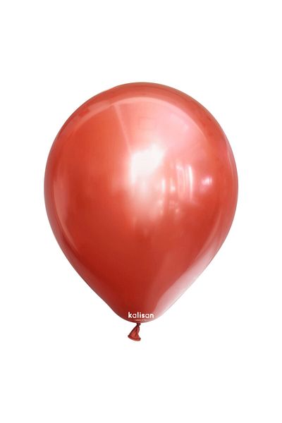 Deniz Party Store Chrome Balloon 12" Inch Red Color 5 Pieces
