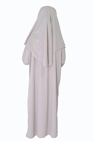 ZEHRANAZ NAMAZ ELBİSESİ Açık Gri Çocuk Fermuarsız Namaz Elbisesi 9/12 yaş