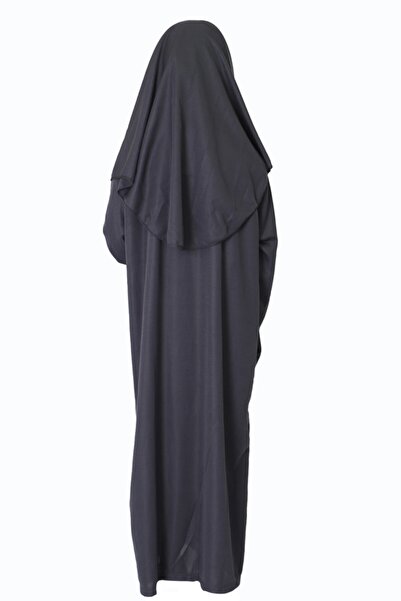 ZEHRANAZ NAMAZ ELBİSESİ Antrasit Gri Çocuk Fermuarsız Namaz Elbisesi 5/8 yaş