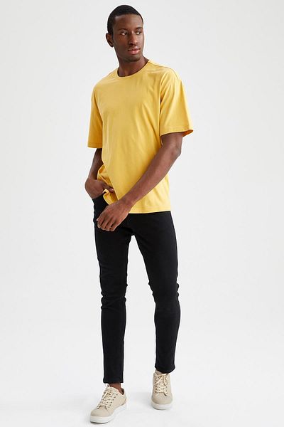 DeFacto Oversize Fit Crew Neck Basic Short Sleeve Cotton Combed T-Shirt