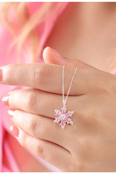 Bilsen Store 925 Ayar Gümüş Unutma Beni Çiçeği Kolye