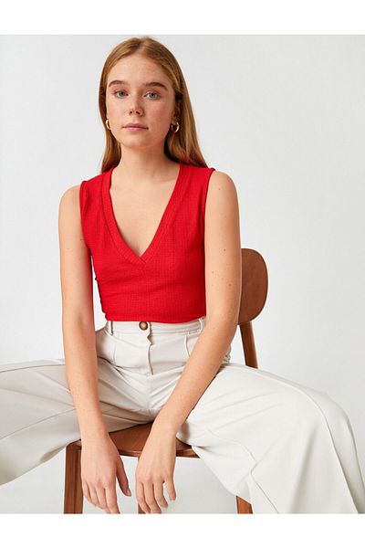 Koton V-Neck Tank Top