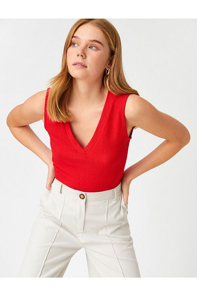 Koton V-Neck Tank Top