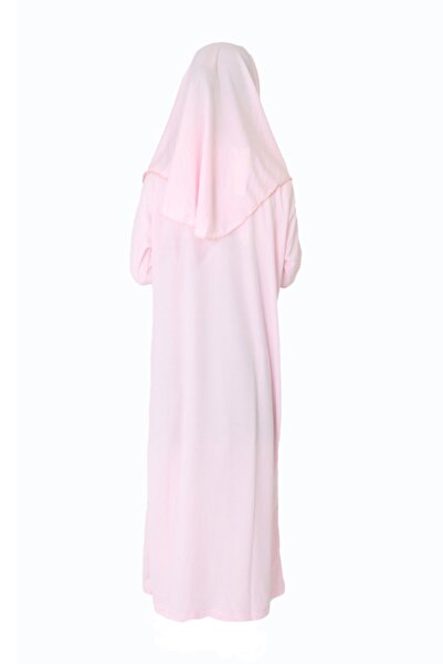 ZEHRANAZ NAMAZ ELBİSESİ Açık Pembe Çocuk Fermuarsız Namaz Elbisesi 5/8 yaş