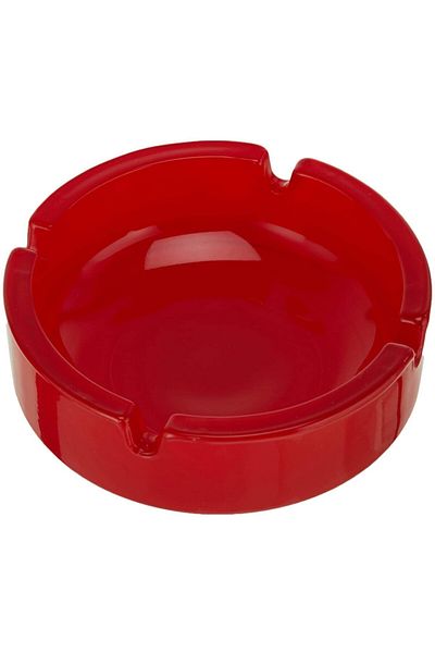 Paşabahçe 2 Pieces Red Glass Ashtray 11cm