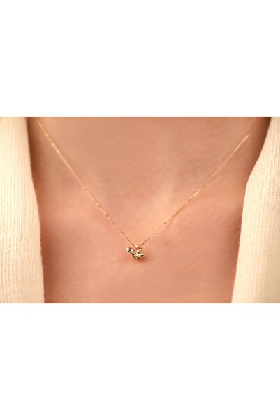 Onseva Kuyumculuk Sincap Charm Kolye, 14 Ayar Altın Sincap Kolye