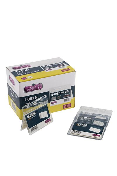 Lamiess T-081 H Horizontal PVC Double Card Bag 100 Pieces
