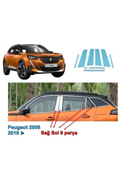 Point Peugeot 2008 Orta Direk Çıtası 2019-2022 Arası 8 Prç. P. Çelik