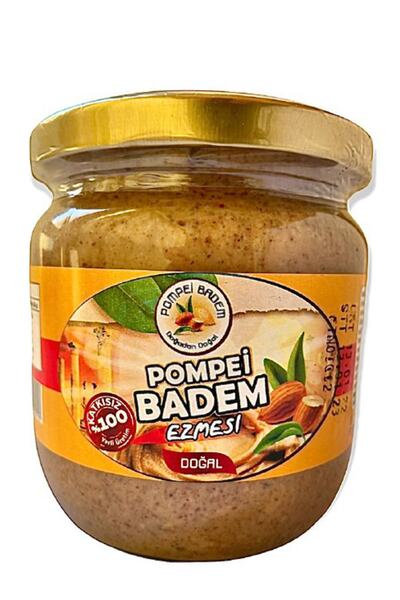 POMPEİ BADEM 400 gr Badem Ezmesi %100 Katkısız Organik Doğal Glutensiz Yerli Sade Şekersiz Sporcu Besini