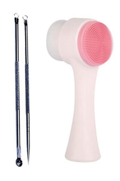 Vi Caro فرشاة ليلك لتنظيف البشرة والوجه على الوجهين + منظف حب الشباب والرؤوس ...