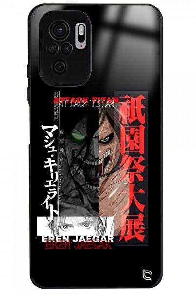 WANNA PROTECT Xiaomi Redmi Note 10s Attack On Titan Eren Premium Desenli Glos...