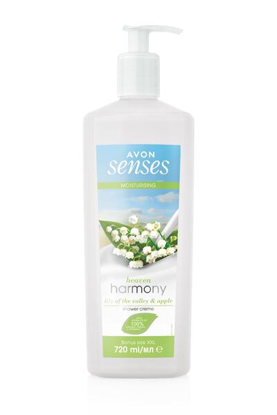 AVON Senses Heaven Harmony Vadi Zambağı Ve Elma Kokulu Nemlendirici Kremsi Du...