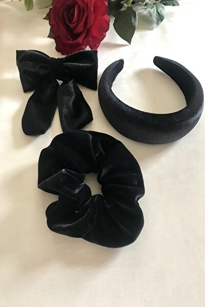 alsaccessories Cataramă cu fundă de culoare neagră, coroană și cataramă Simit