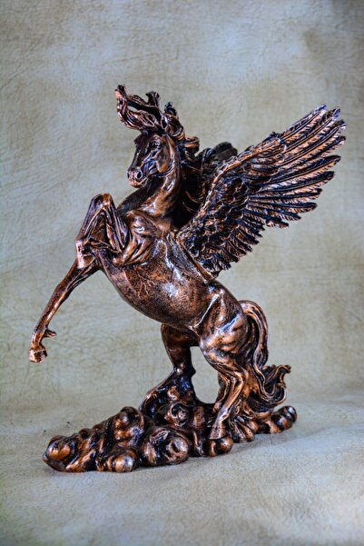 Narçiçeği Takı ve Hediyelik Eşya Özel Tasarım Pegasus At Bronz Heykel Biblo