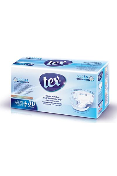 Tex Medium 30' Patient Diapers - Size m