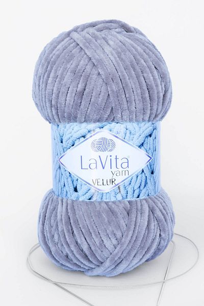 LaVita Yarn Velur Baby Velvet Thread Amigurumi Hand Knitting Thread Taka Yarn (6001-grey)